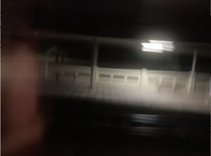 Vue du train de nuit en Thaïlande